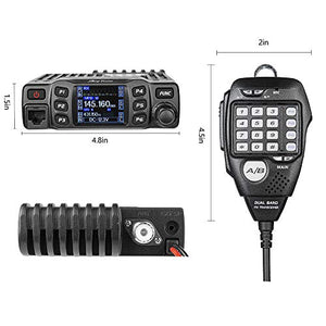 AnyTone AT-778UV Transceiver Mobile Radio Dual Band 25W VHF/UHF VOX Vehicle Car Radio w/Cable